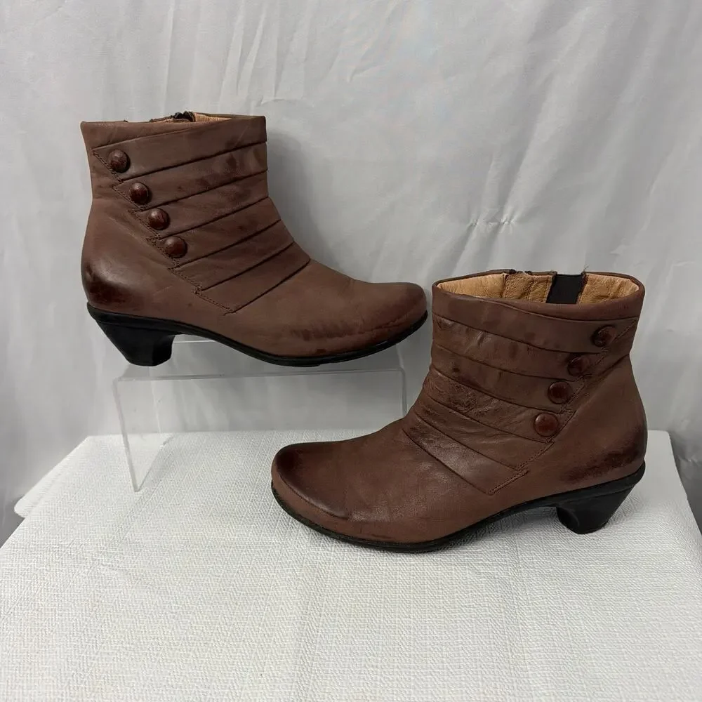 Naot Legend Ankle Boots Womens 10 Brown Leather Boho